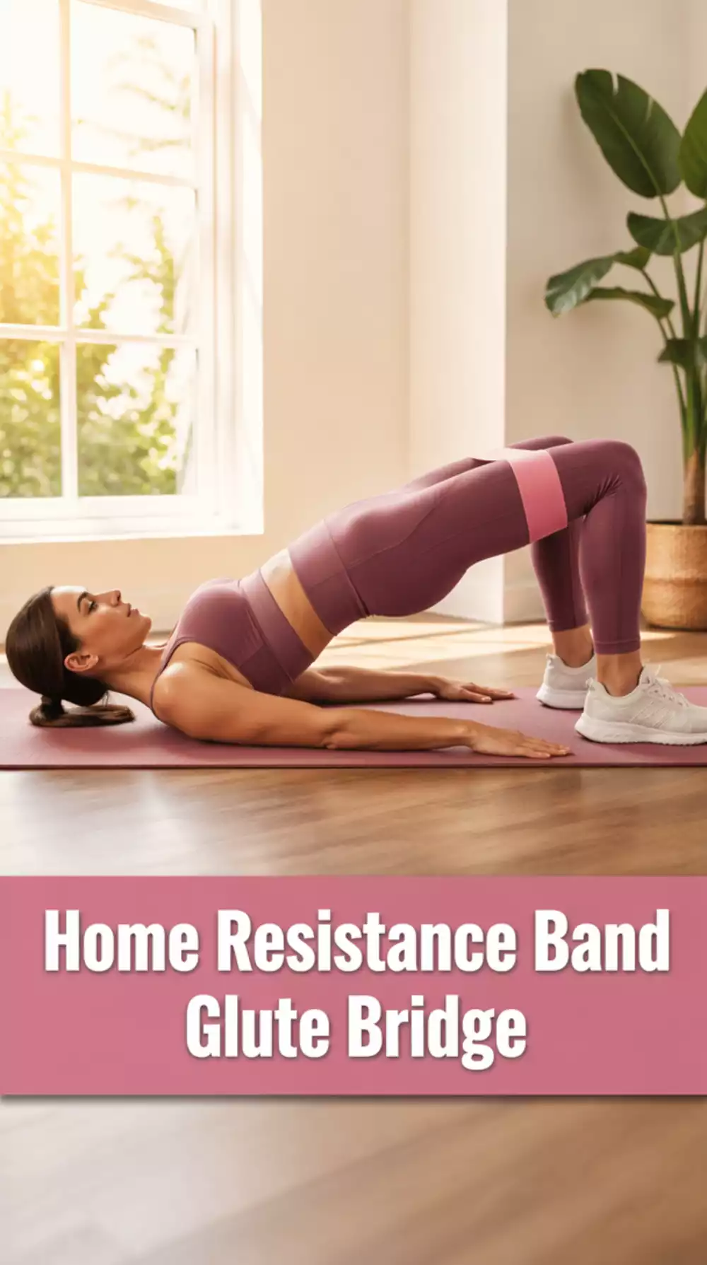 Home Resistance Band Glute Bridge Beginner Set for Backside Activation