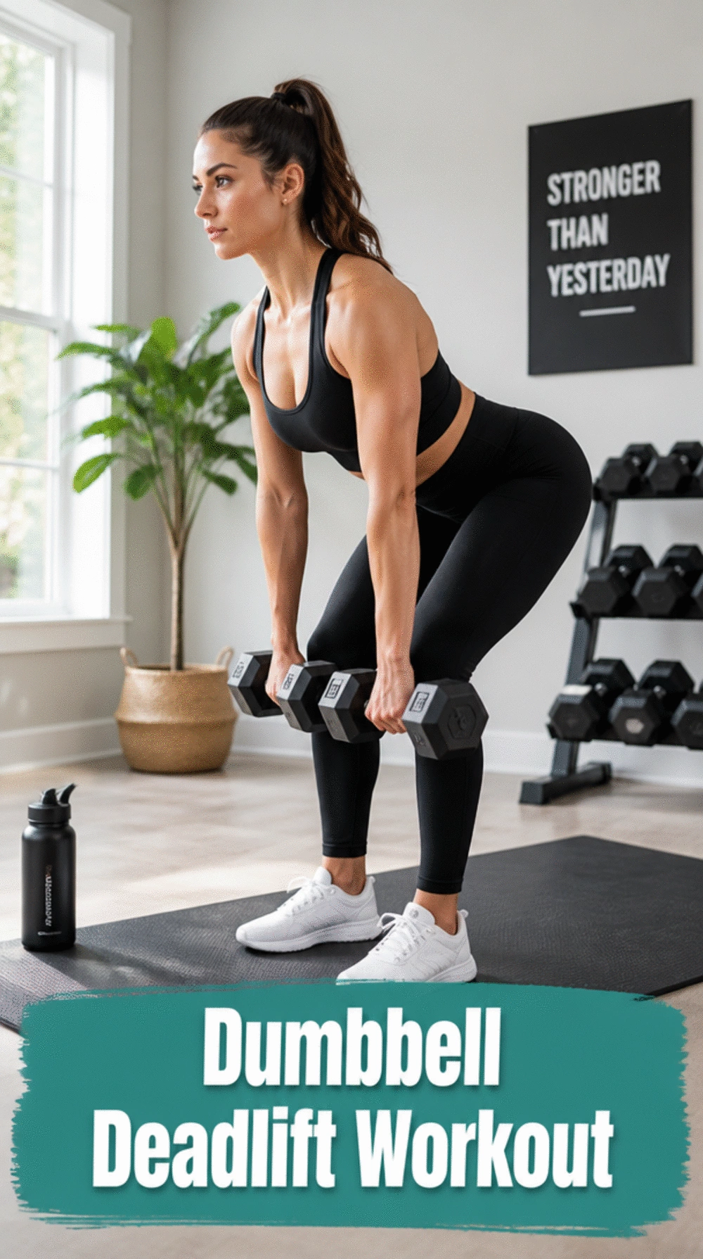 Dumbbell Deadlift Home Workout for Women That Lifts and Tones Glutes
