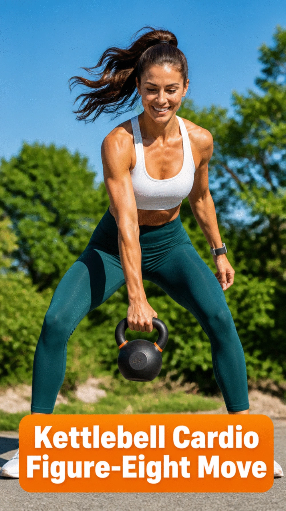 Kettlebell Home Cardio Workout Figure-Eight Move That Spikes Heart Rate