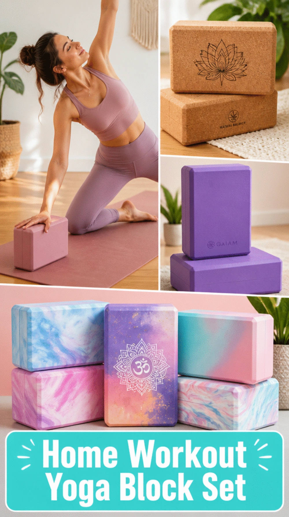 Home Workout Yoga Block Set That Supports Women in Every Standing Pose