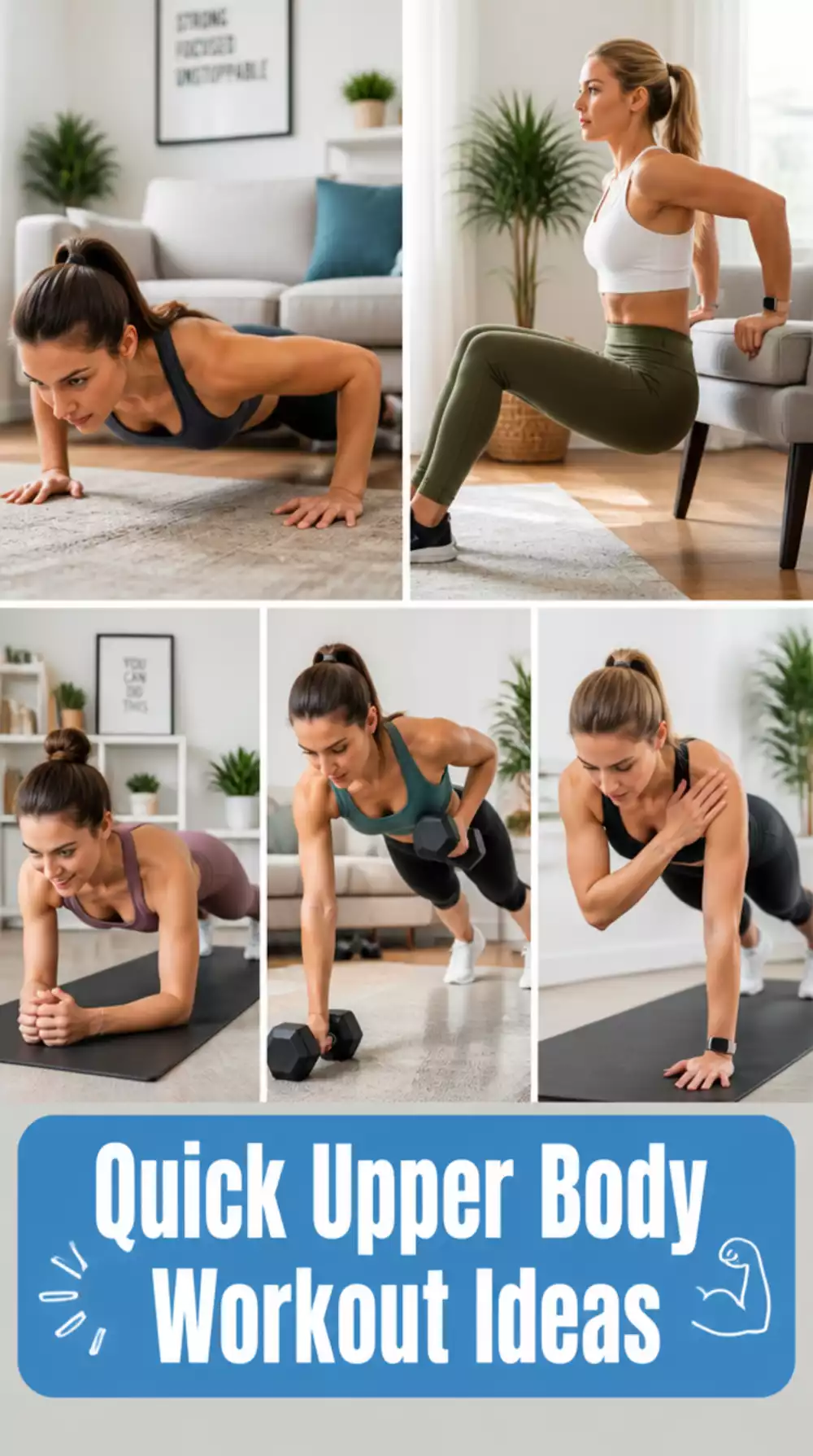 No-Equipment Home Upper Body Workout Women Can Do in 15 Minutes