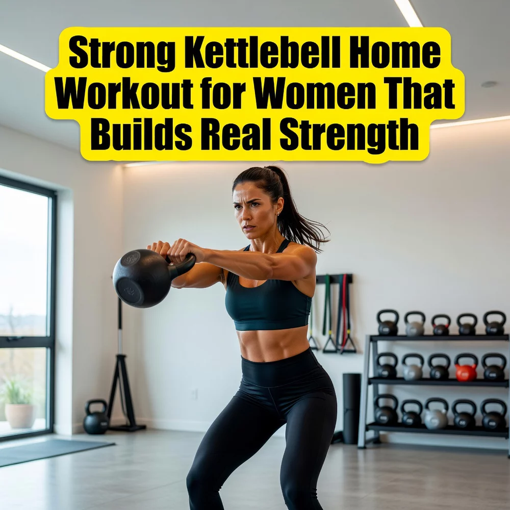 Strong Kettlebell Home Workout for Women That Builds Real Strength