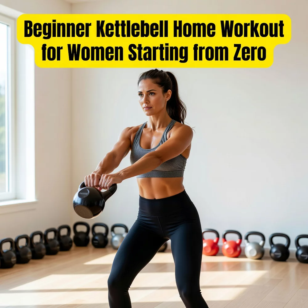 Beginner Kettlebell Home Workout for Women Starting from Zero