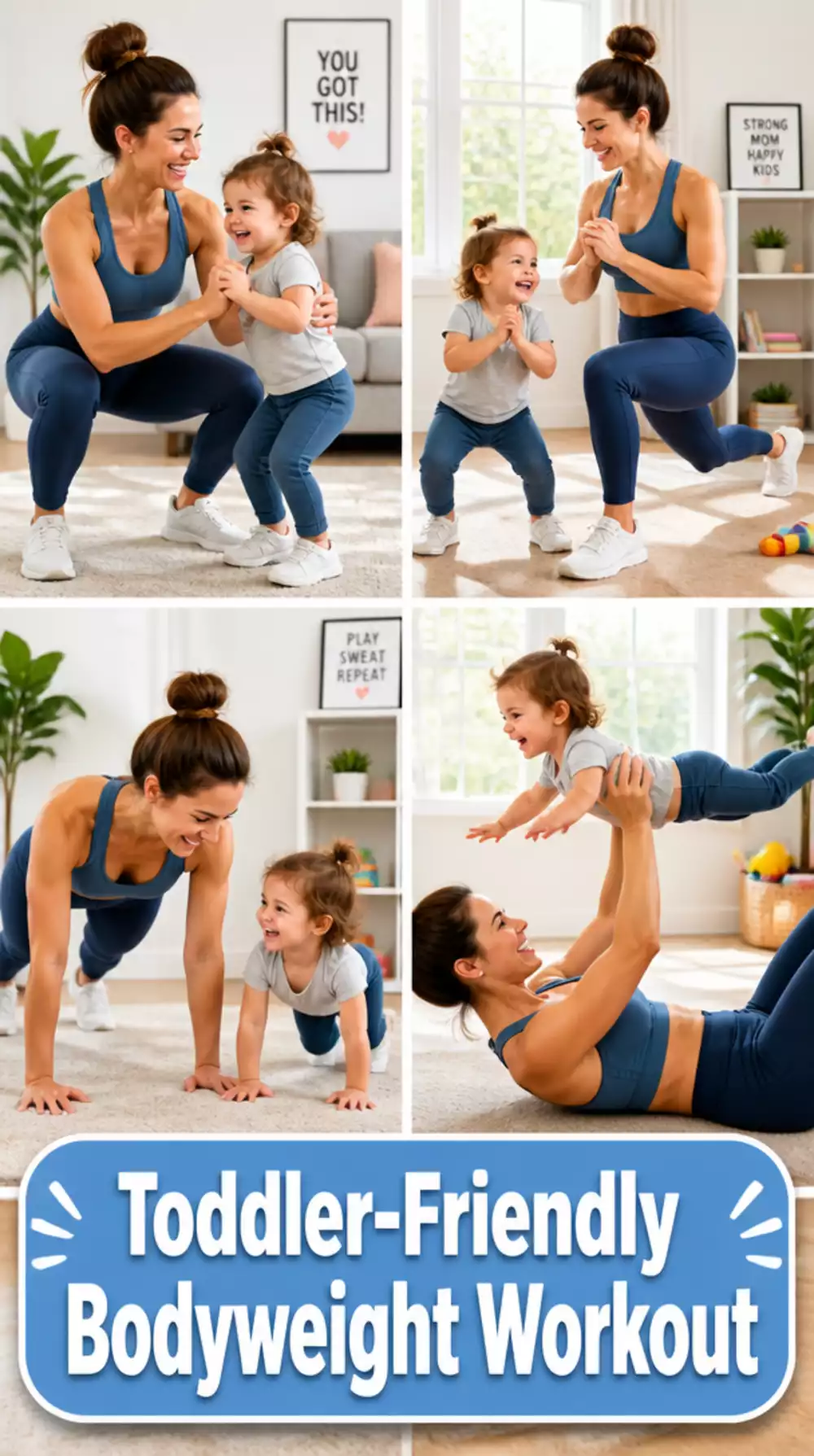 Home Workout with Kids Toddler-Friendly Bodyweight Circuit for Mums