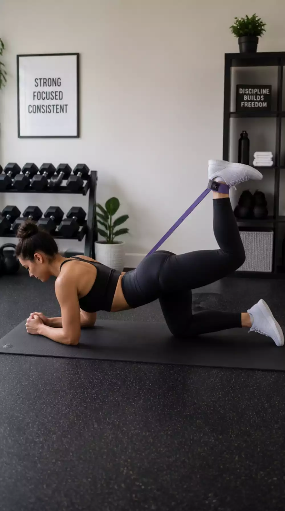 Resistance Band Home Hamstring Curl That Works the Back of the Legs
