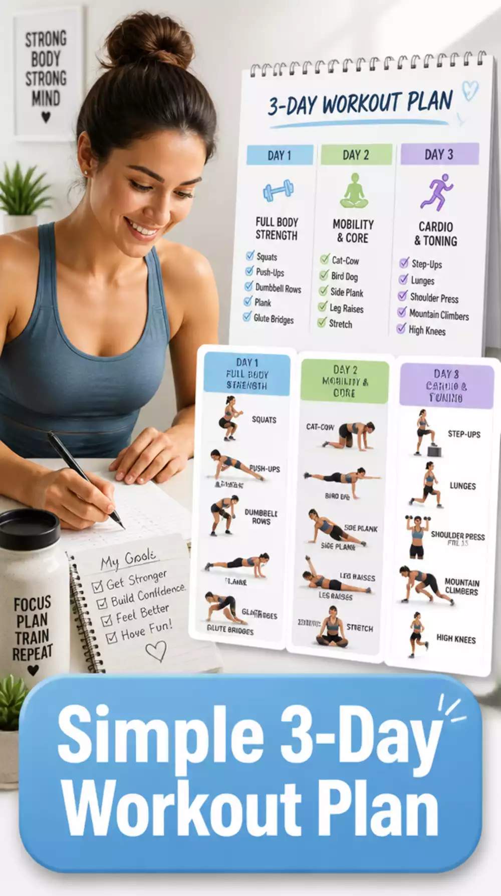 Why a Simple 3-Day Beginner Home Workout Plan Builds Better Consistency