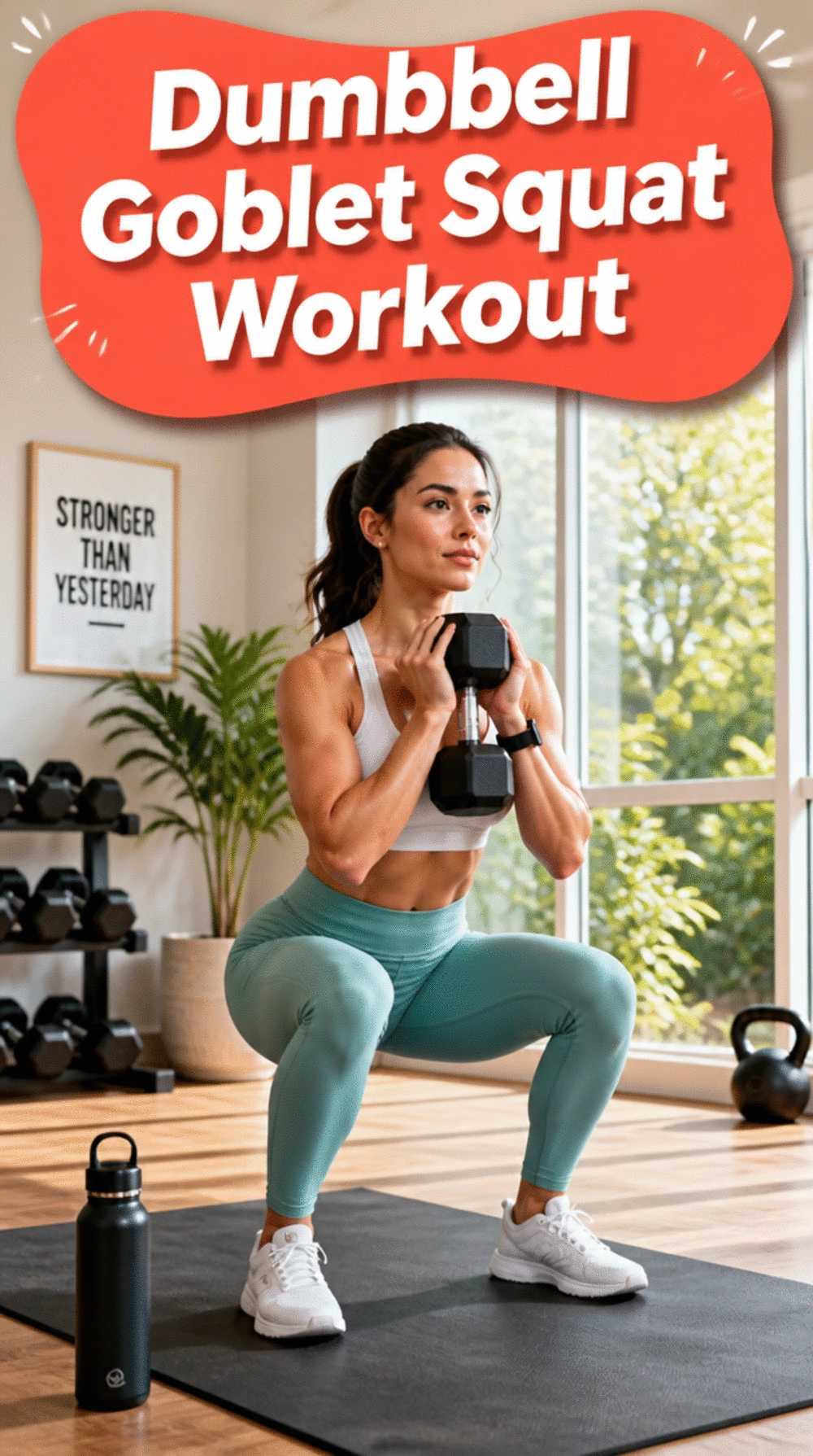 Dumbbell Goblet Squat Home Workout That Builds Leg and Glute Strength
