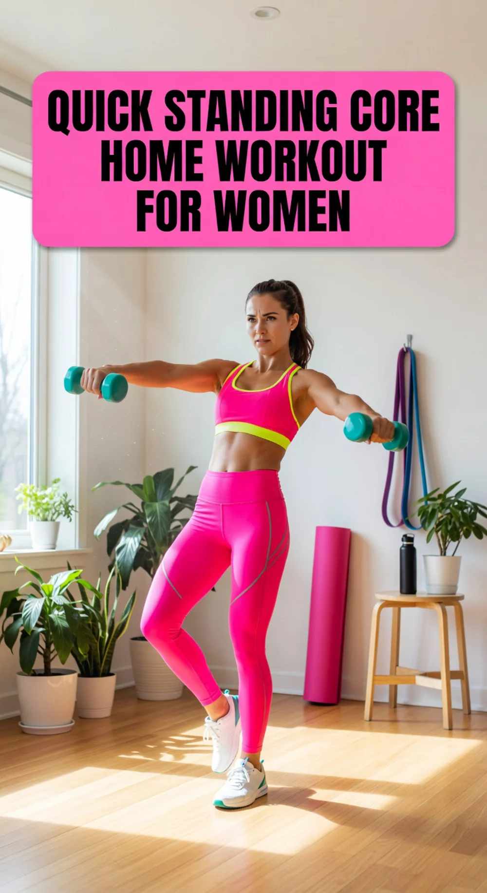 Quick Standing Core Home Workout for Women