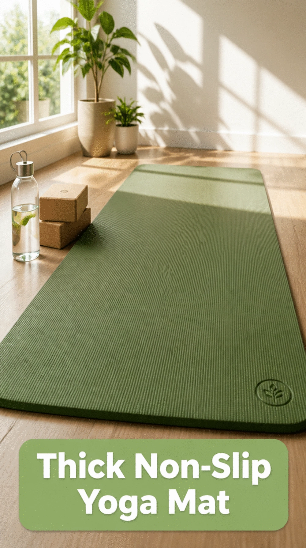 Thick Non-Slip Yoga Mat for Home Workouts That Cushions Every Position