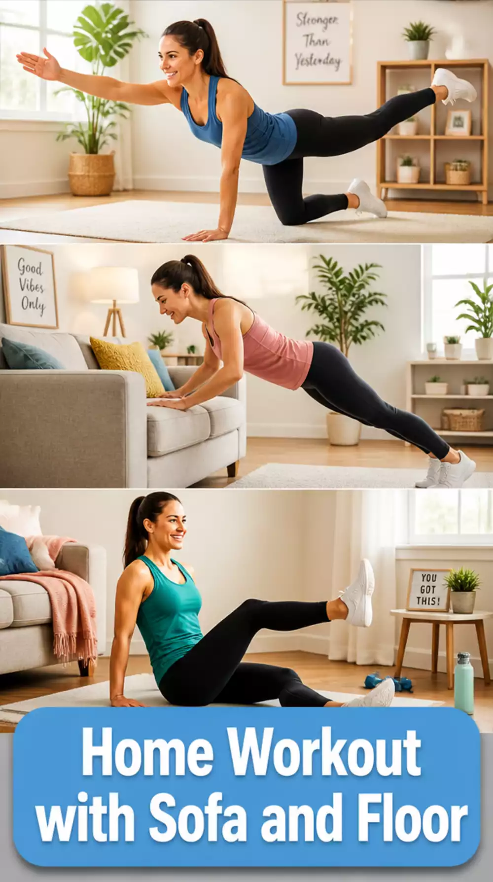Home Workout for Women Who Hate Gyms Using Only a Sofa and Floor