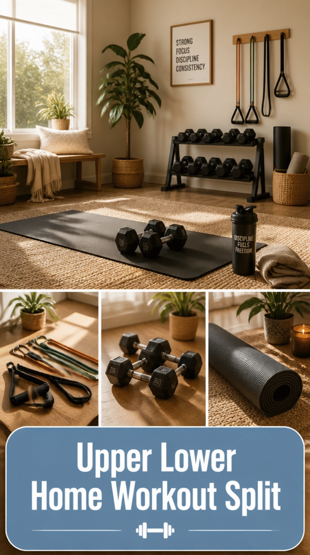 Upper Lower Home Workout Split for Women Built Around Two Days a Week