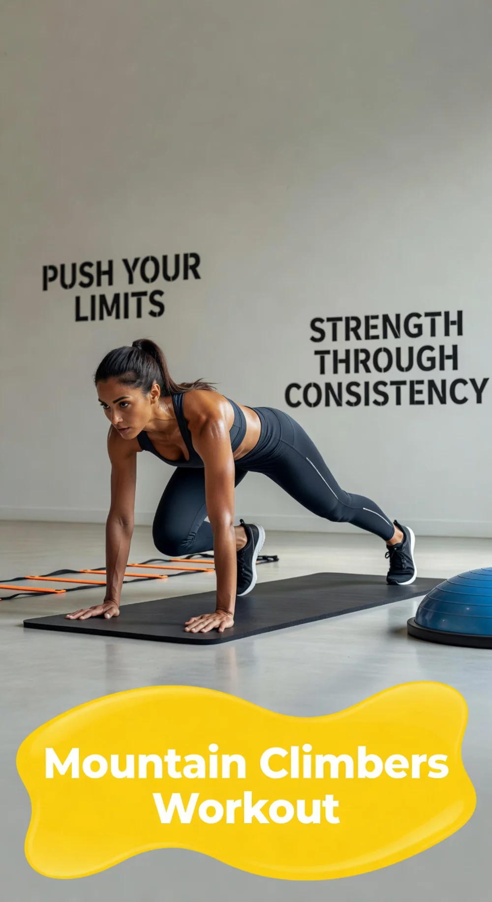 Full Body Home Workout Mountain Climbers Move for Core and Cardio