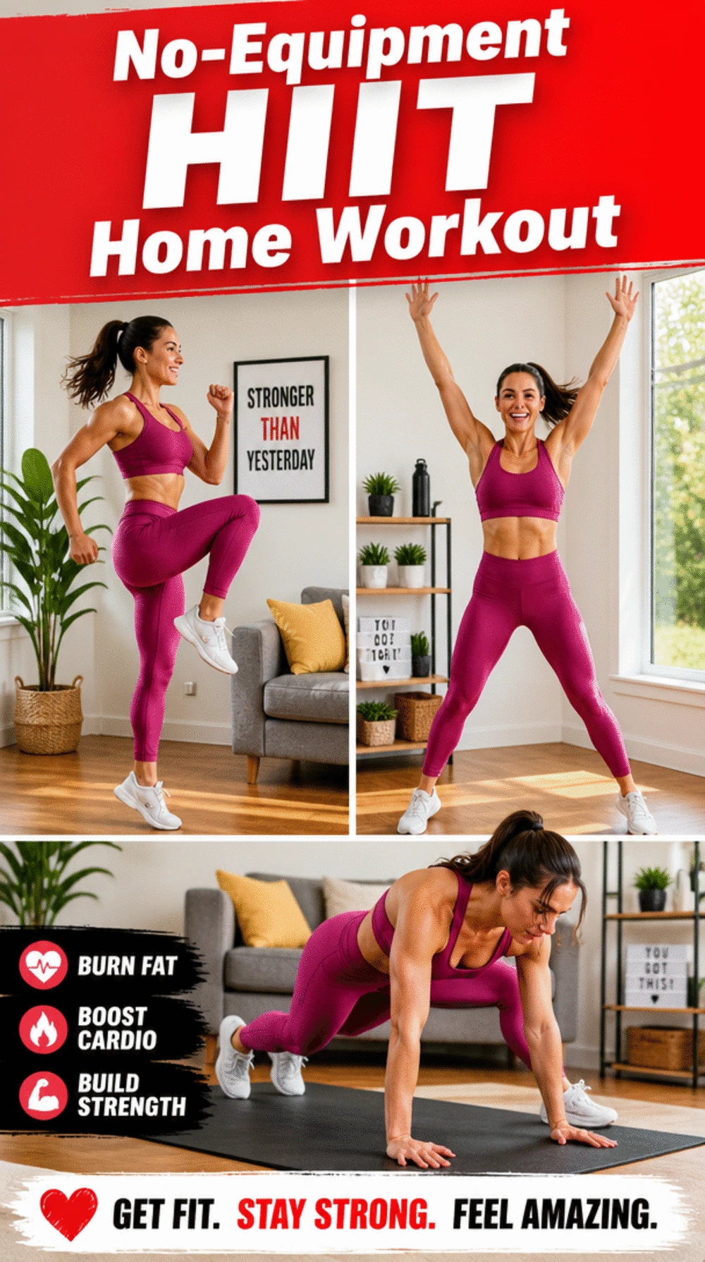 No-Equipment HIIT Home Workout That Burns Fat Without a Single Weight