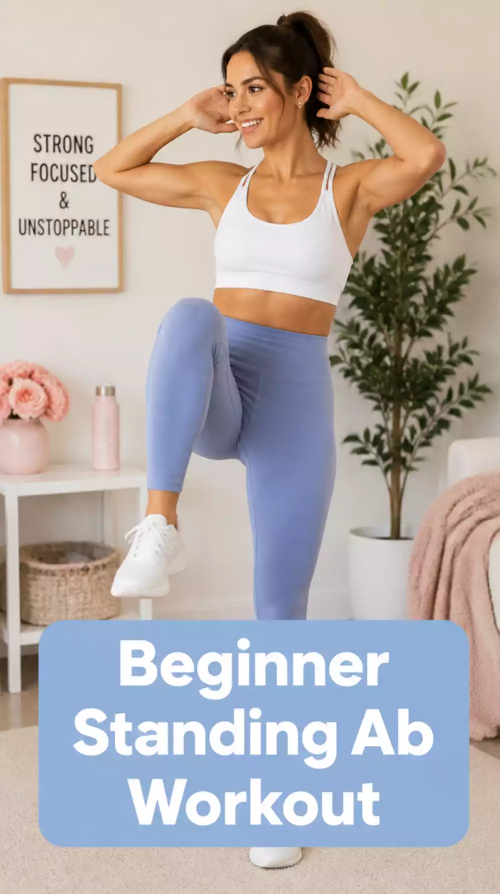 Beginner Standing Home Ab Workout Women Can Do Without a Mat