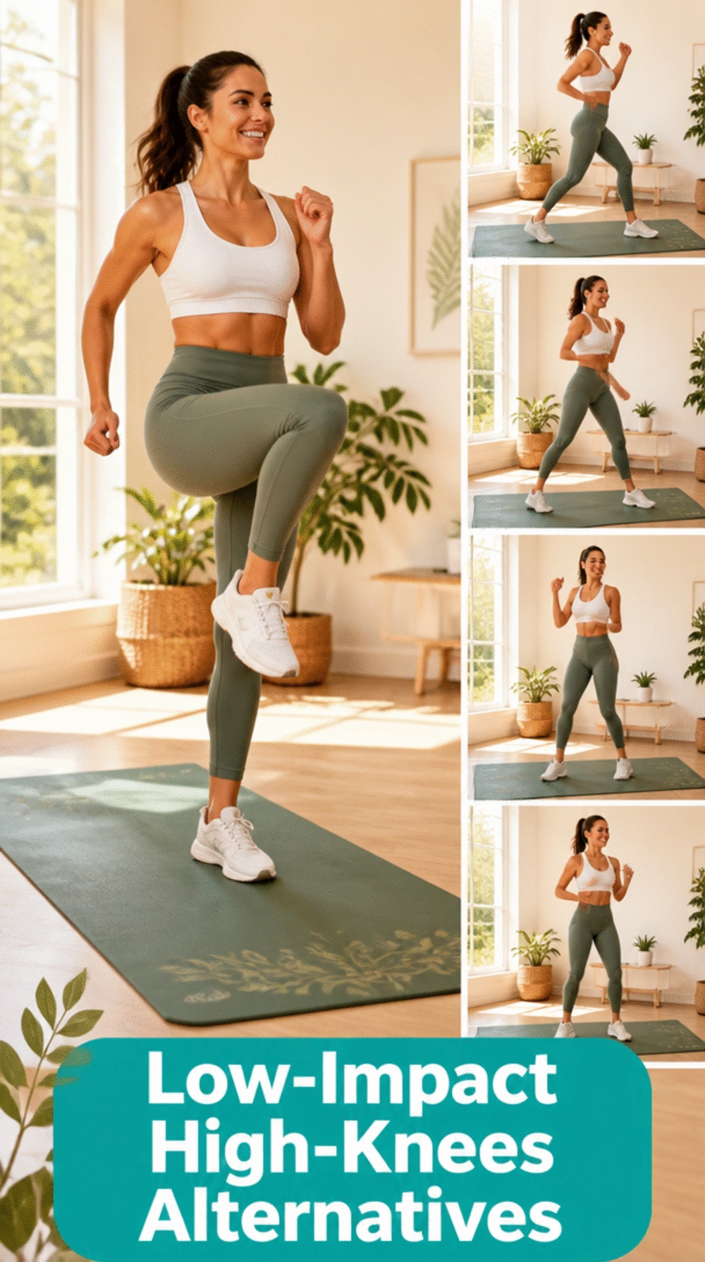 The Low-Impact Home Workout Swap That Makes High-Knees Knee-Friendly