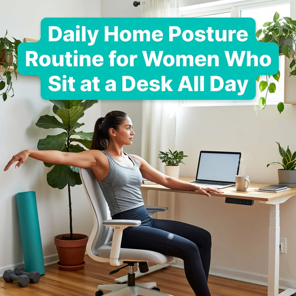 Daily Home Posture Routine for Women Who Sit at a Desk All Day