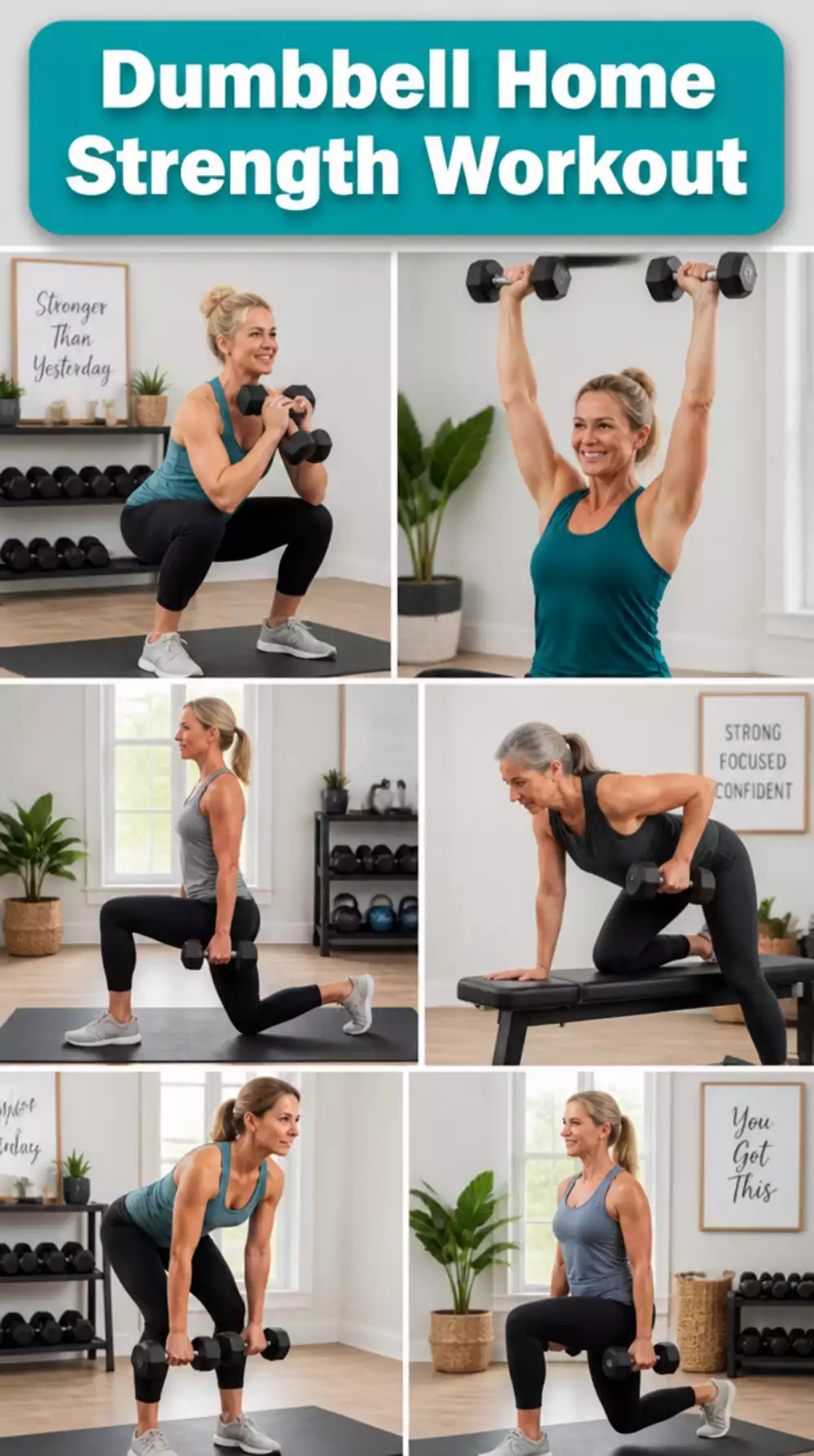 Dumbbell Home Strength Workout for Women Over 40 to Build Bone Density