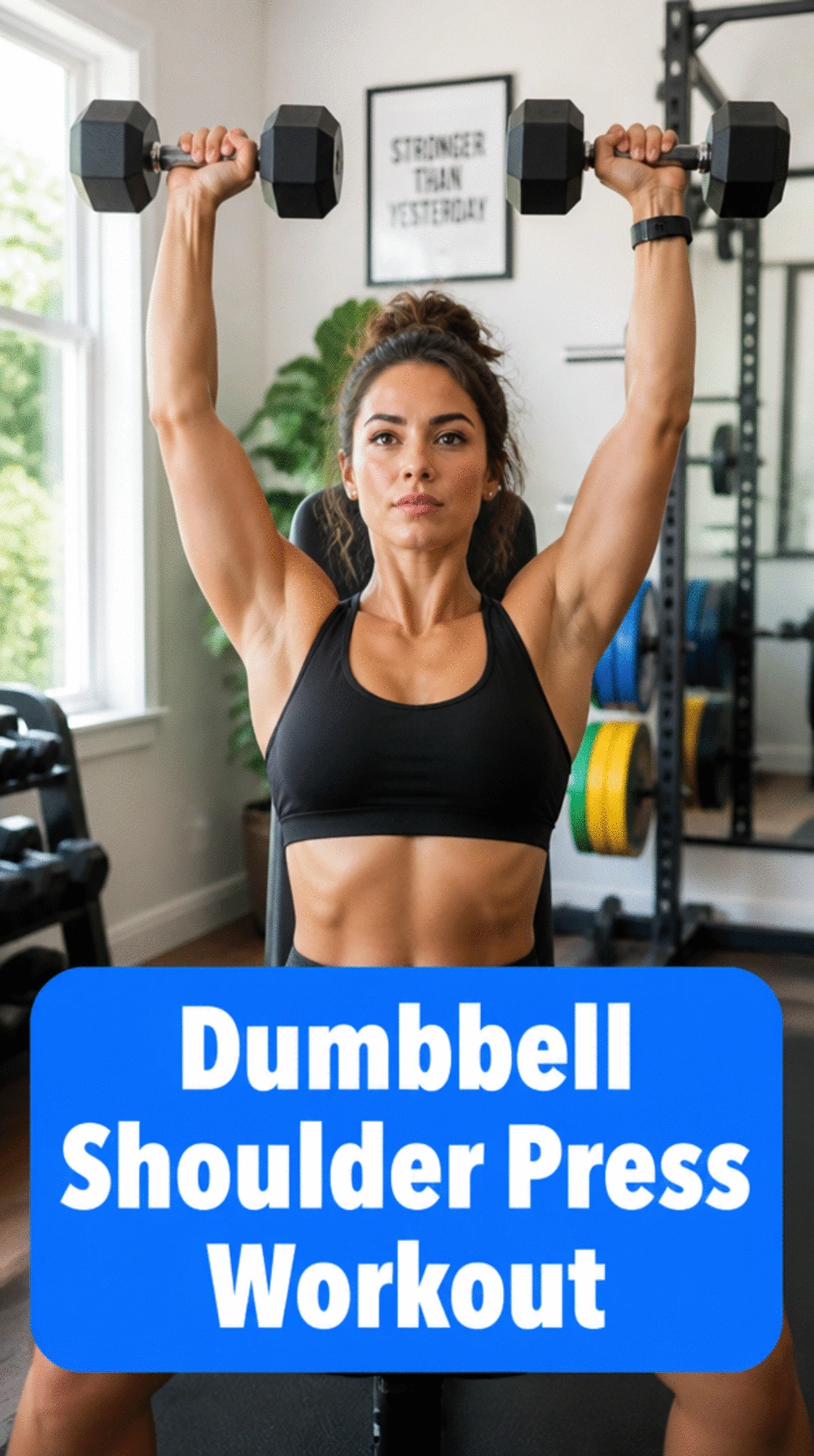 Dumbbell Shoulder Press Home Workout That Shapes and Tones Arms