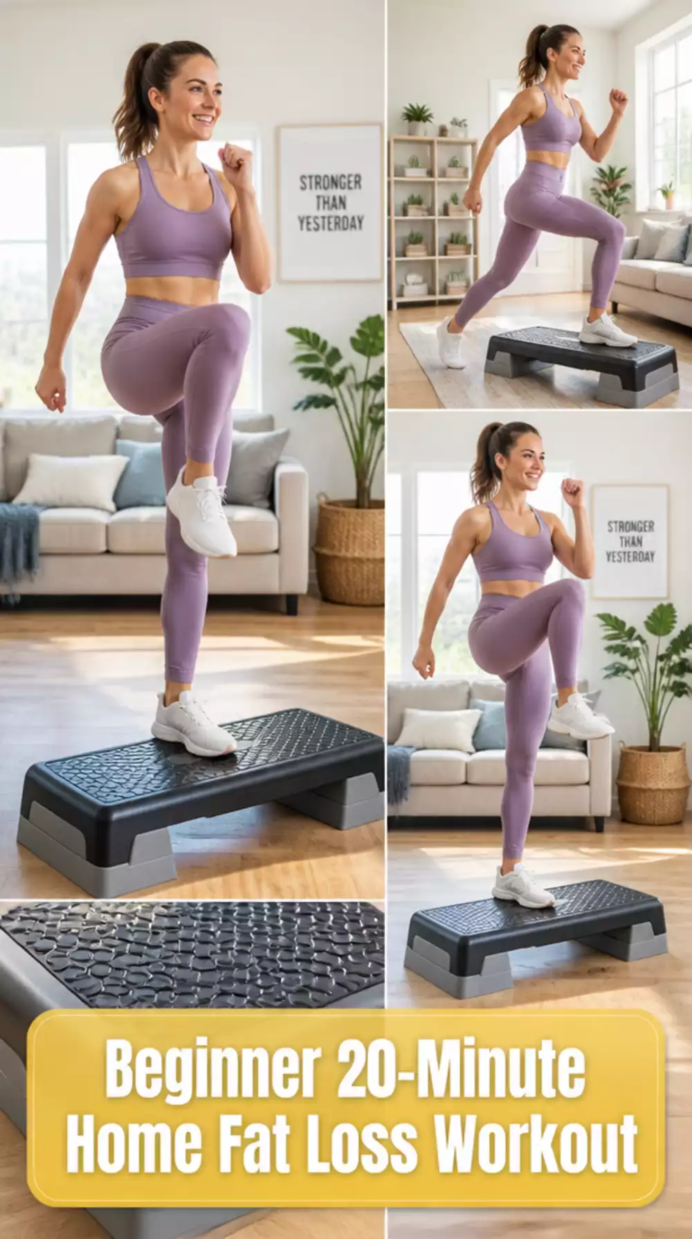 Beginner 20-Minute Home Fat Loss Workout That Swaps Jumps for Steps
