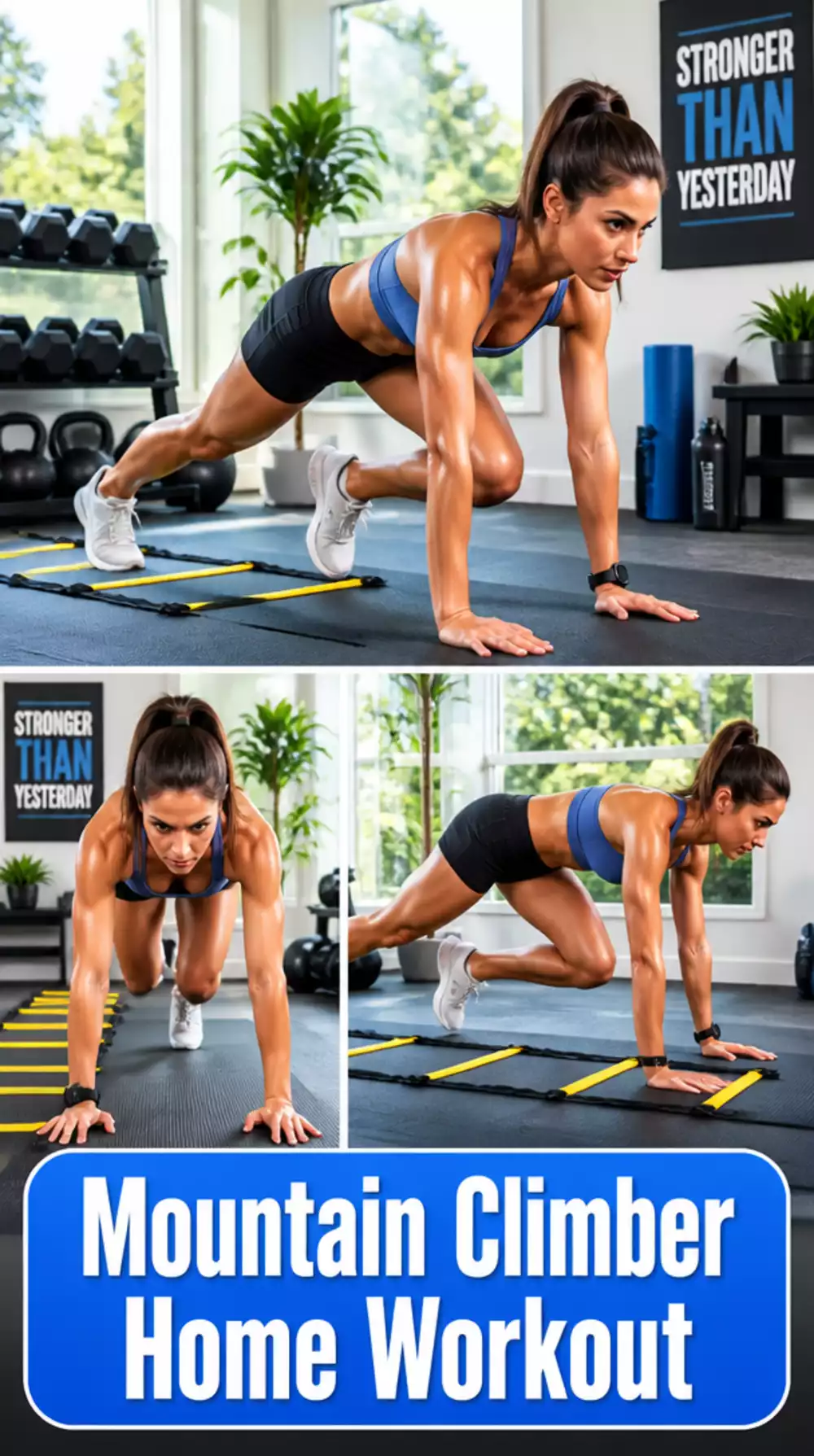 Flat Stomach Home Workout Mountain Climber Set Women Can Do Daily