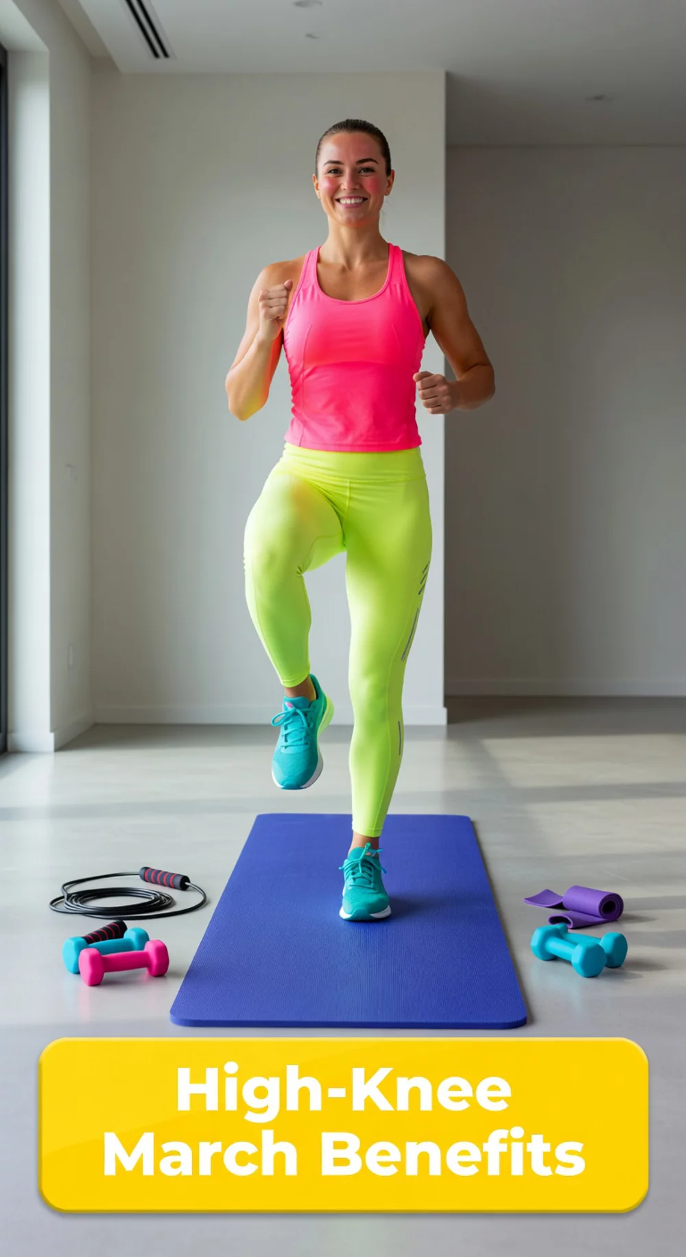 Home Walking Workout High-Knee March That Raises Heart Rate Without Running